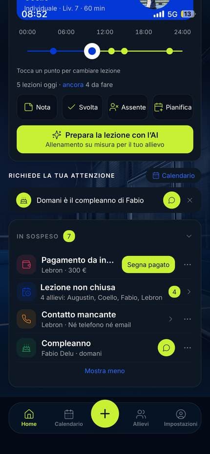 In sospeso: pagamenti e rinnovi